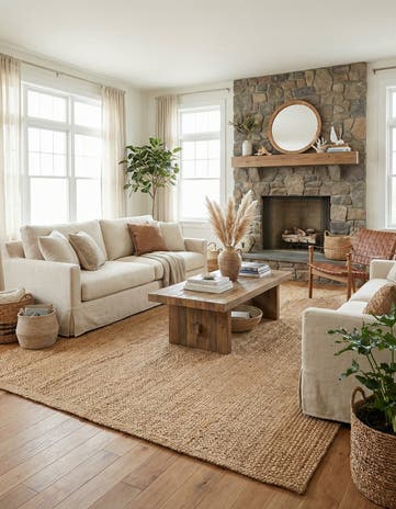 8' x 11' 4 Handmade Heirloom Braided Jute Rug