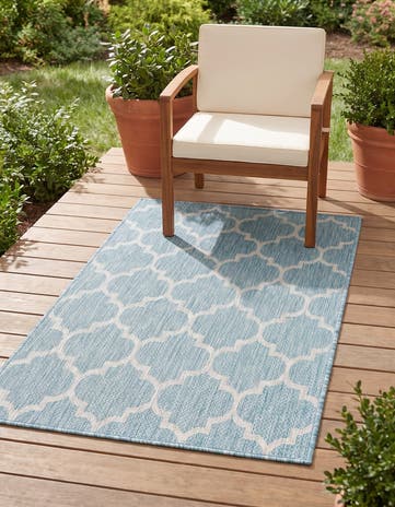 3' x 5' 3 Easy-Clean Lattice Indoor / Outdoor Rug