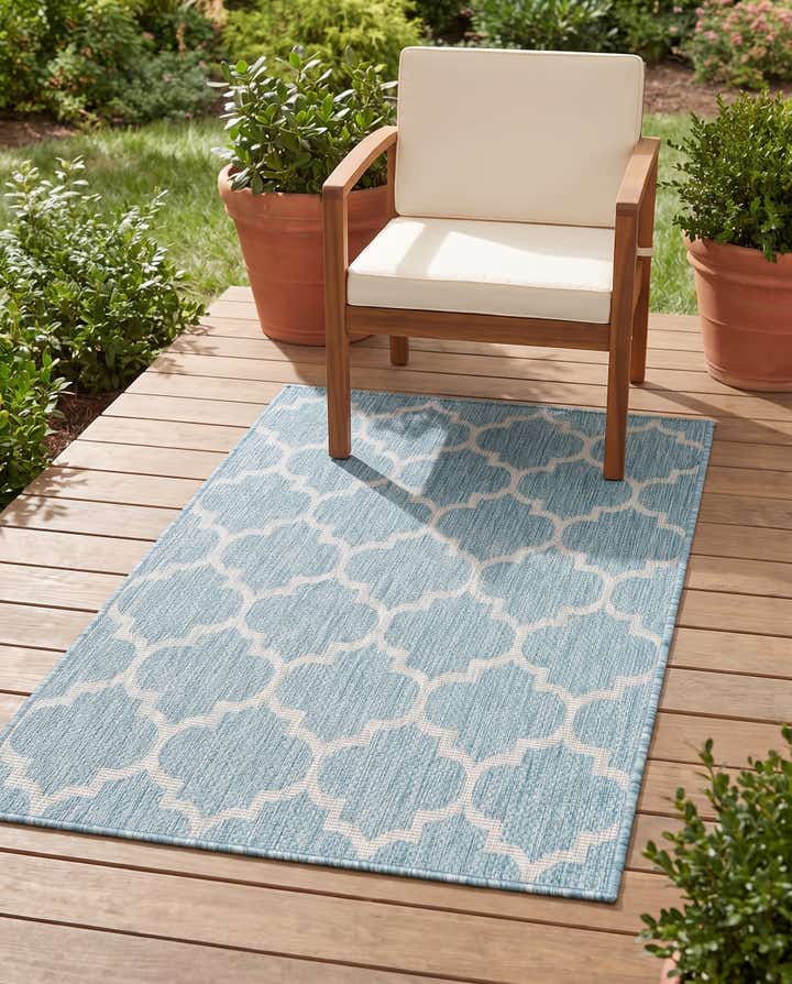 3' x 5' 3 Easy-Clean Trellis Indoor / Outdoor Rug