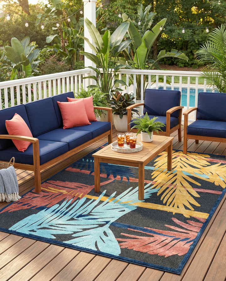 9' x 12' Easy-Clean Belize Indoor / Outdoor Rug