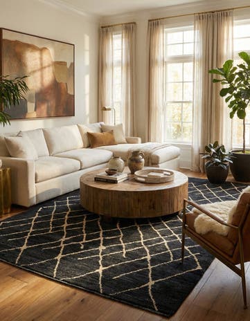 5' 9 x 7' 9 Hand Knotted Moroccan Wool Rug