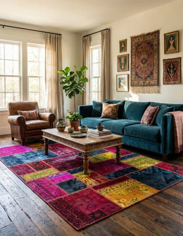 5' 5 x 7' 10 Hand Knotted Ultra Vintage Persian Wool Rug