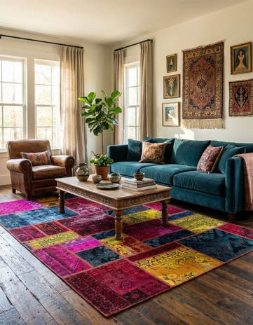 5' 5 x 7' 10 Hand Knotted Ultra Vintage Persian Wool Rug
