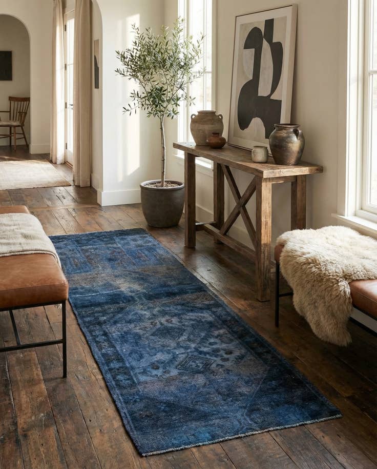 Detail image of 2' 6 x 8' 9 Hand Knotted Ultra Vintage Persian Wool Runner Rug