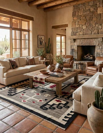 8' x 10' 4 Hand Knotted Oushak Wool Rug