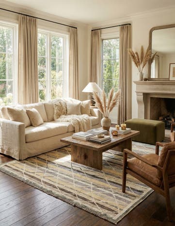 8' x 10' 2 Hand Knotted Darya Wool Rug