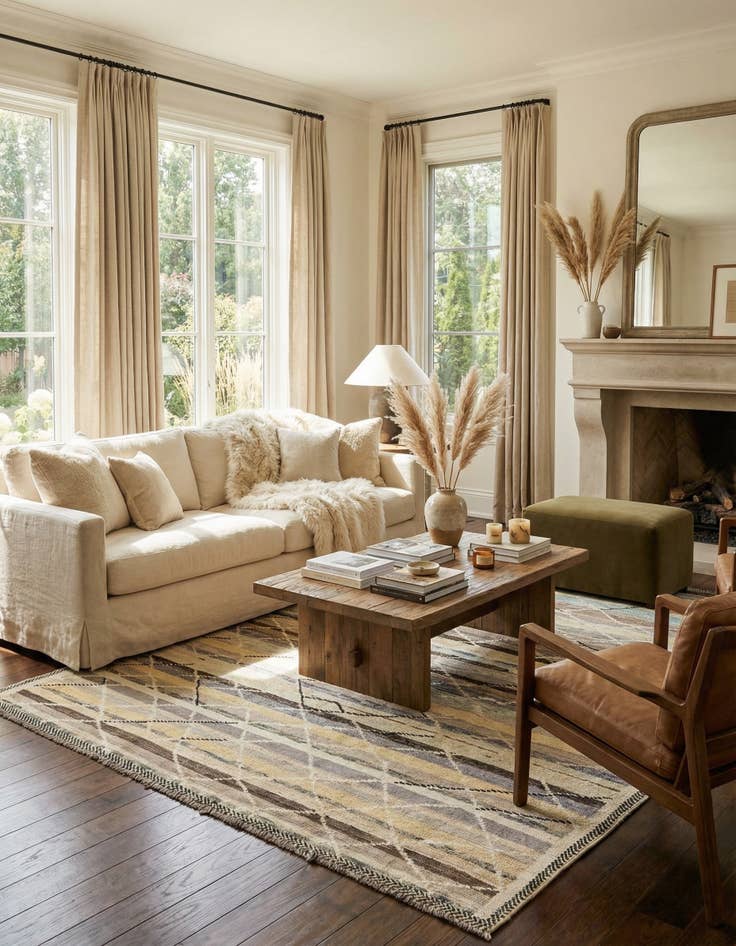 Detail image of  8' x 10' 2  Hand Knotted Darya Wool Rug