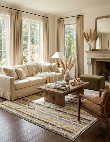 8' x 10' 2 Hand Knotted Darya Wool Rug