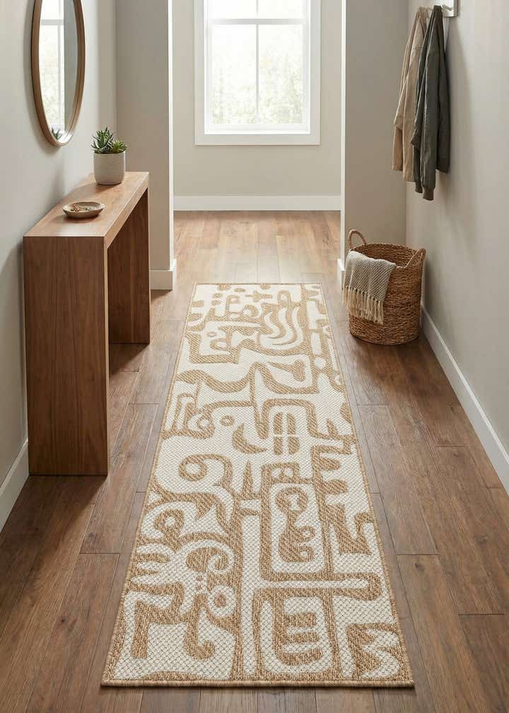 2' x 6' Easy-Clean Modern Indoor / Outdoor Runner Rug