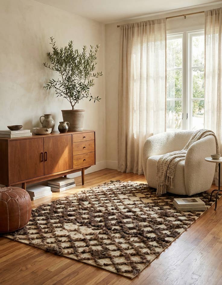 Detail image of 4' 2 x 5' 8  Hand Knotted Darya Wool Rug