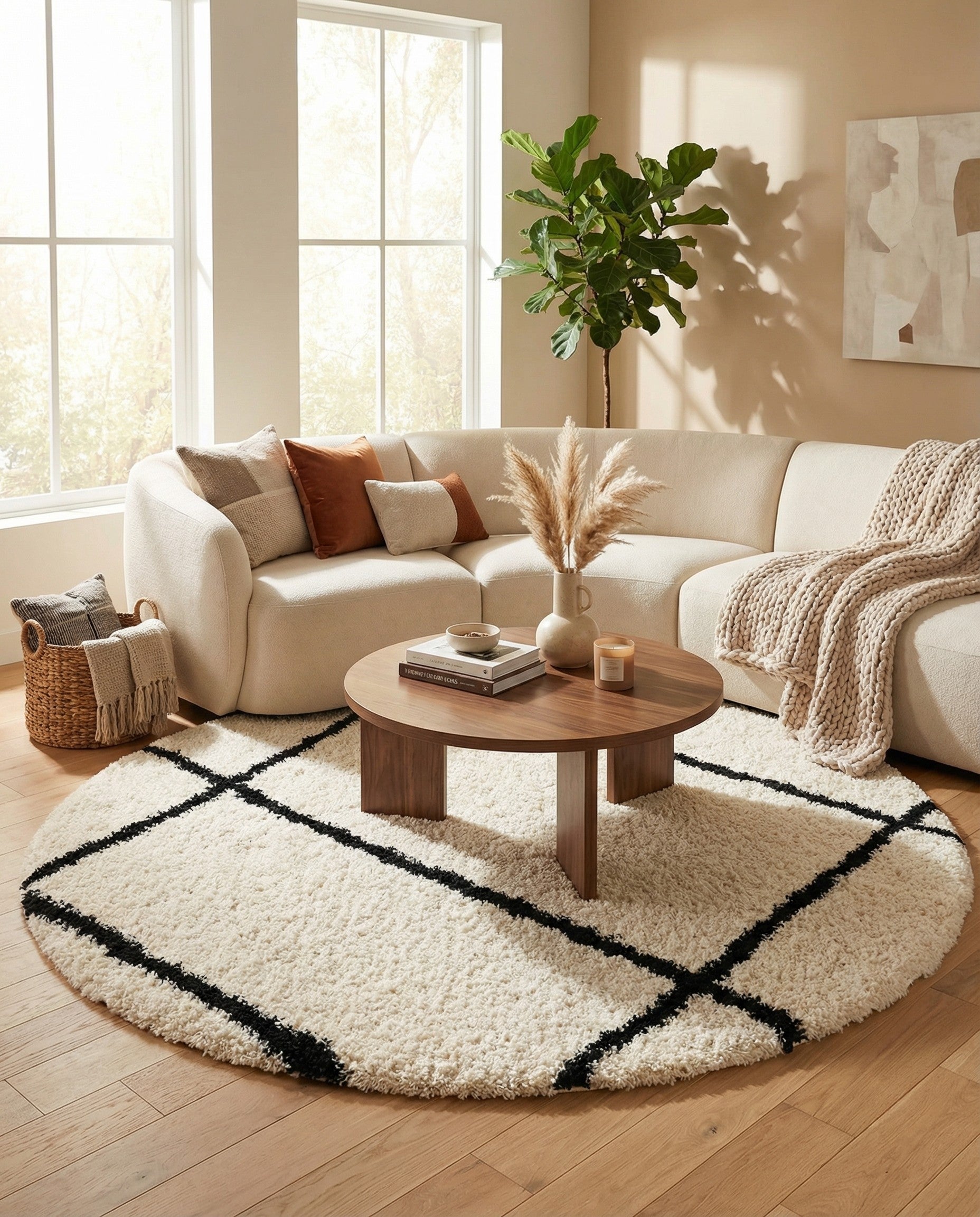  10' x 10' Infinity Shag Round Rug