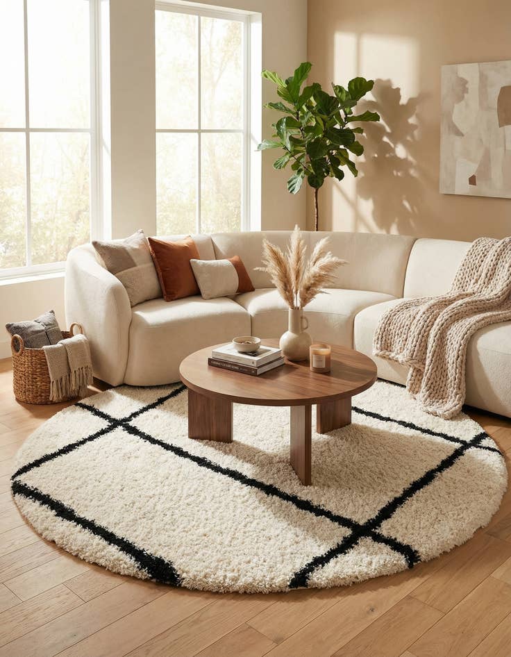 Detail image of  10' x 10' Infinity Shag Round Rug