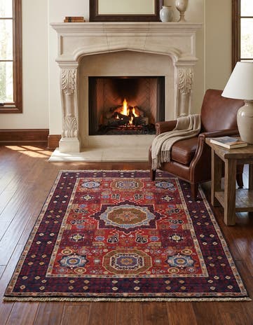 3' 5 x 5' 3 Hand Knotted Mamluk Ziegler Rug