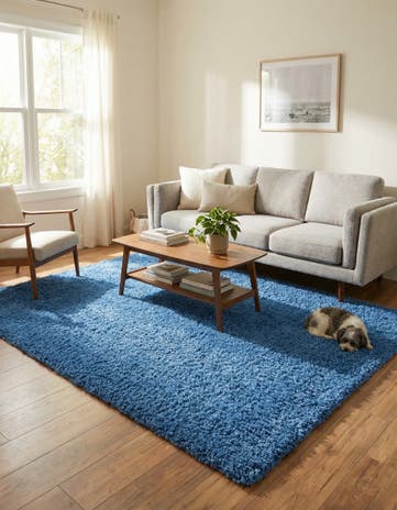 7' 10 x 10' Solid Shag Rug