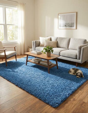 7' 10 x 10' Solid Shag Rug