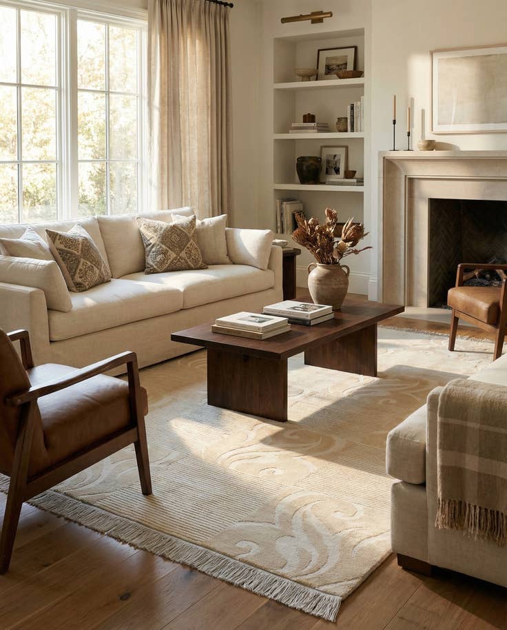 Detail image of 5' 10 x 7' 10 Hand Knotted Darya Wool Rug