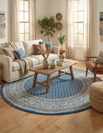 Blue SoHo Round Rug