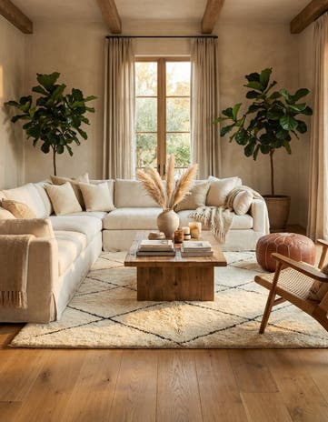 6' 6 x 9' 7 Hand Knotted Moroccan Wool Rug
