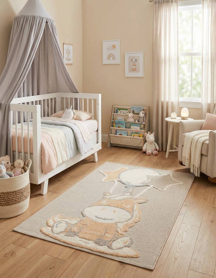 Detail image of 4' x 6' Whimsy Kids Rug