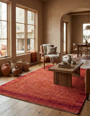 4' 6 x 7' 2 Hand Knotted Kashkuli Gabbeh Oriental Wool Rug