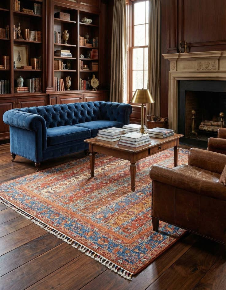 Detail image of  5' x 6' 6  Hand Knotted Ariana Ziegler Rug