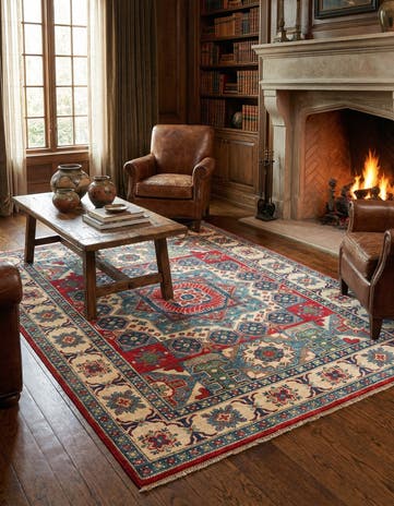 5' x 6' 9 Hand Knotted Kazak Rug