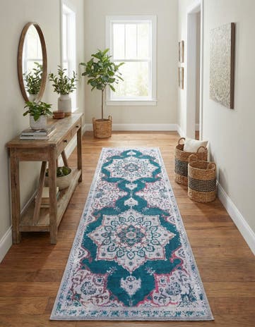 2' 7 x 12' Washable Francesca Runner Rug