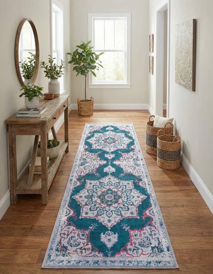 Detail image of 2' 7 x 12'  Washable Renaissance Runner Rug
