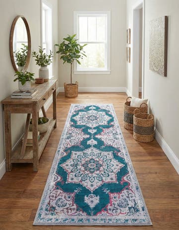 2' 7 x 12' Washable Francesca Runner Rug