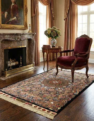 3' 3 x 5' 4 Ghom Silk Rug