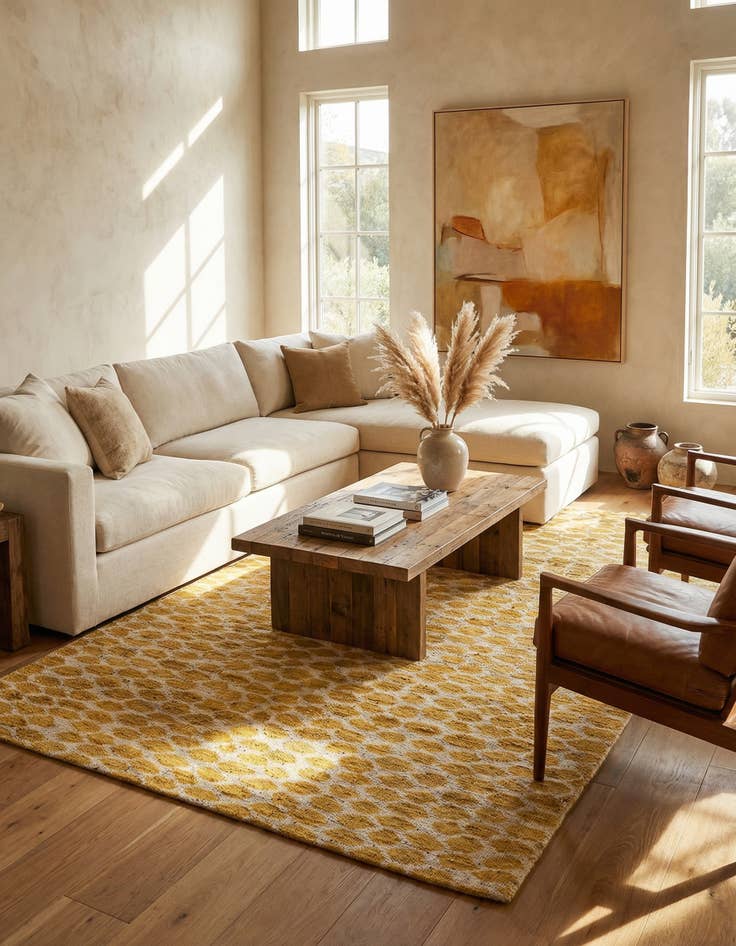 Detail image of  5' x 8' 1  Hand Knotted Moroccan Wool Rug