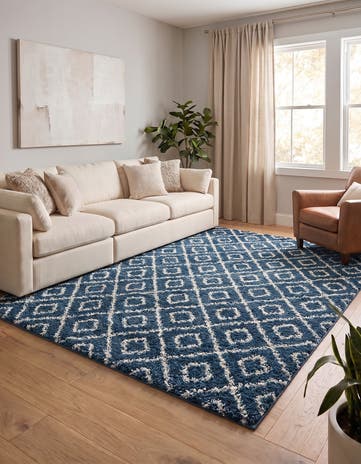 10' x 13' Lattice Shag Rug