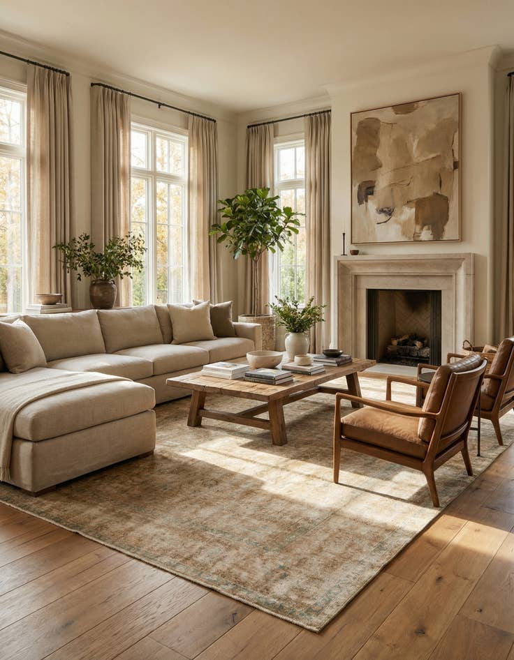 Detail image of 9' 6 x 12'  Hand Knotted Ultra Vintage Persian Wool Rug