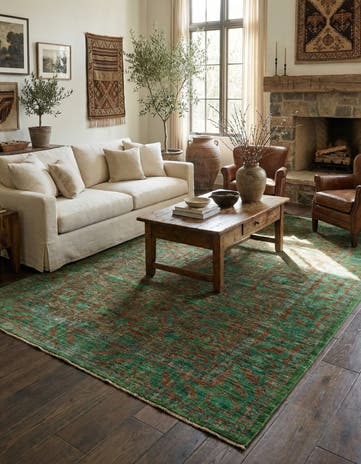 6' 8 x 9' 8 Hand Knotted Mamluk Ziegler Oriental Rug