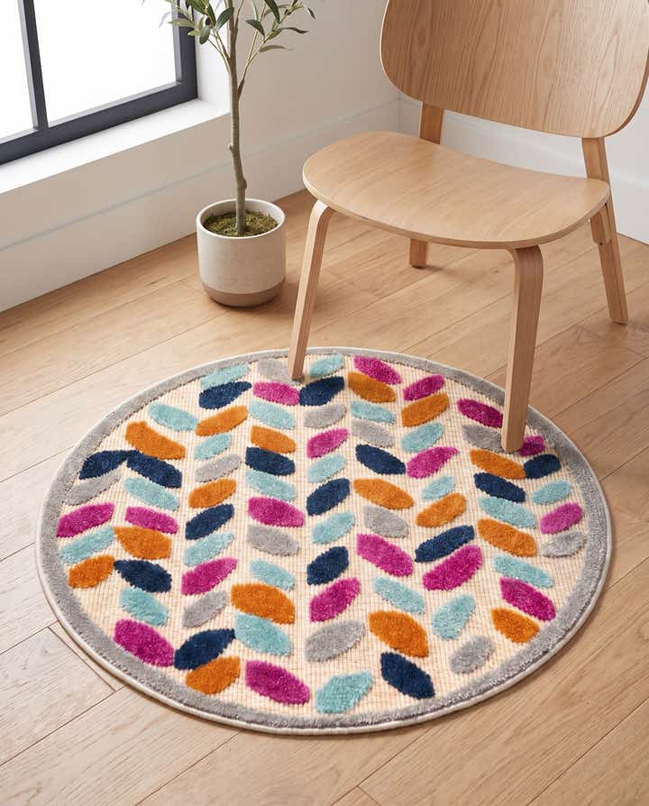 100cm x 100cm Fácil de limpiar Aruba Alfombra Comprar todos los estilos redondo