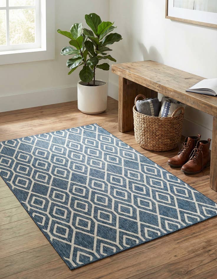 Detail image of 1' 4 x 1' 4  Washable Jill Zarin Turks and Caicos Indoor / Outdoor Sample Rug