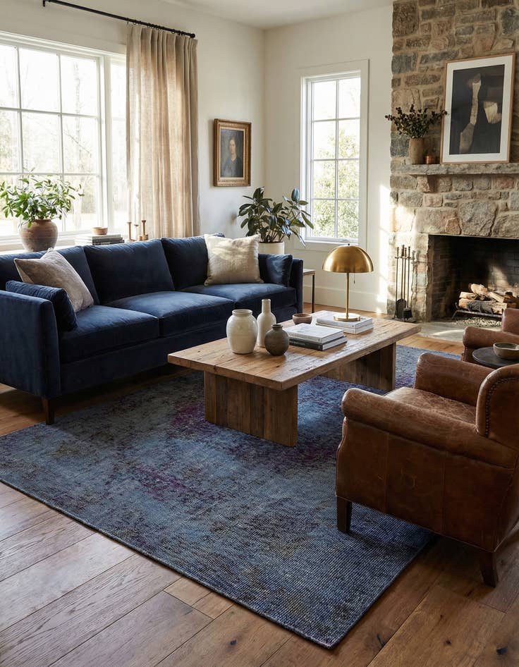 Detail image of 4' 2 x 6' 3 Vintage Royal Wool Rug