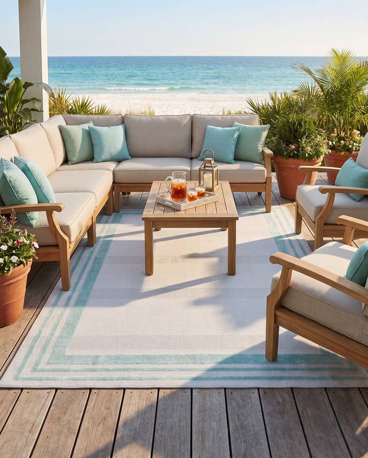Detail image of 7' x 10' Easy-Clean Aruba Indoor / Outdoor Rug
