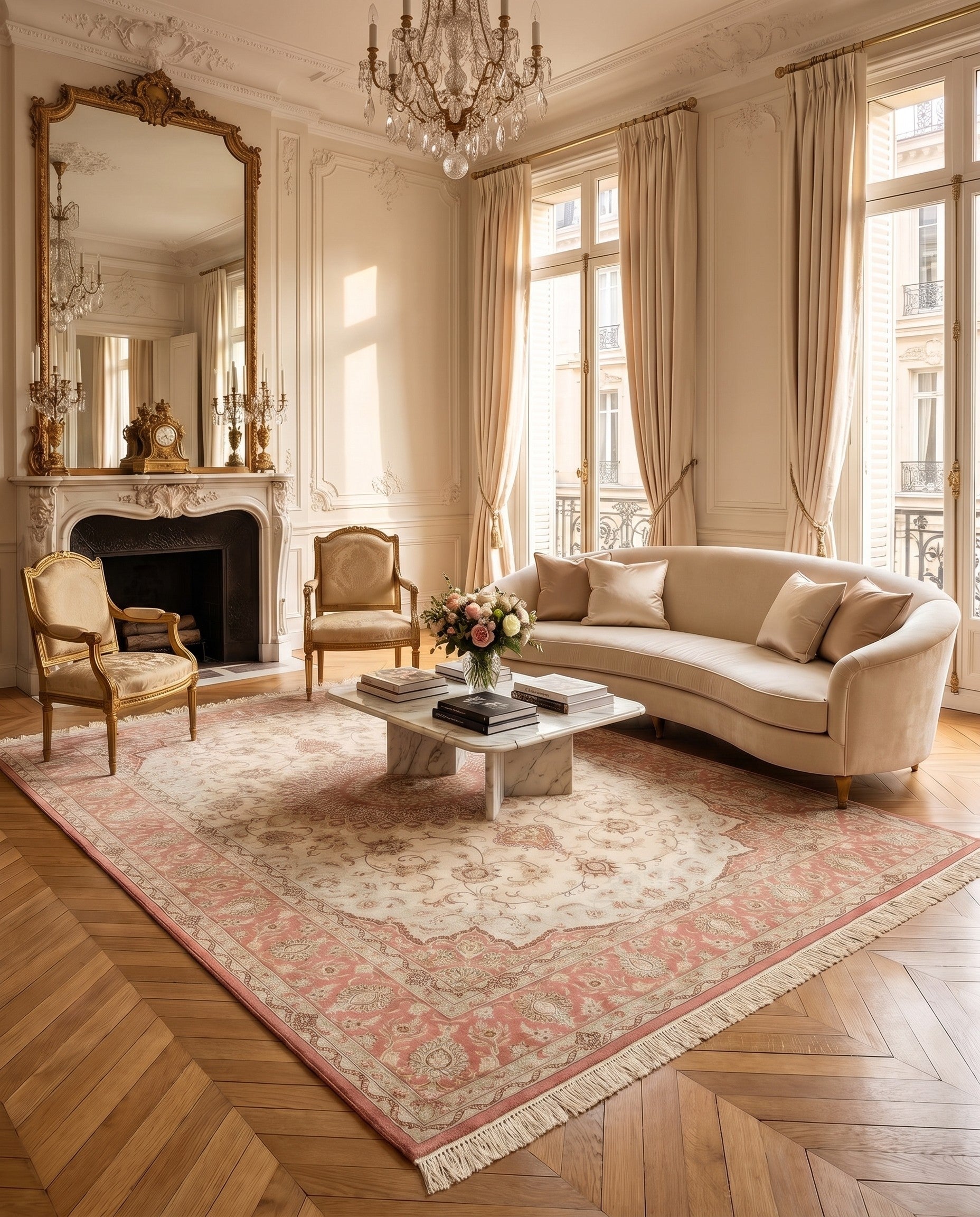 5' 3 x 8' Ghom Silk Rug