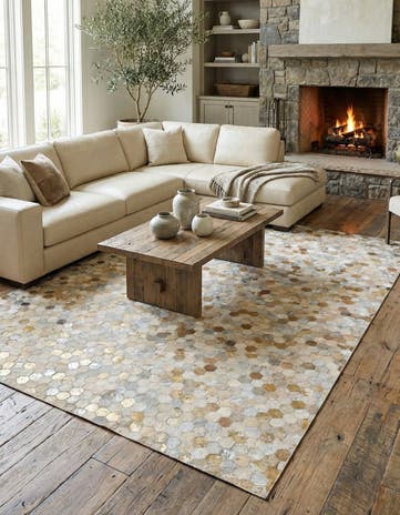 5' x 8' Cowhide - Patchwork Rug