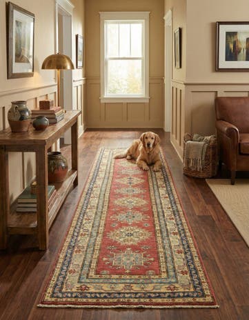 2' 7 x 10' 2 Hand Knotted Kazak Oriental Runner Rug