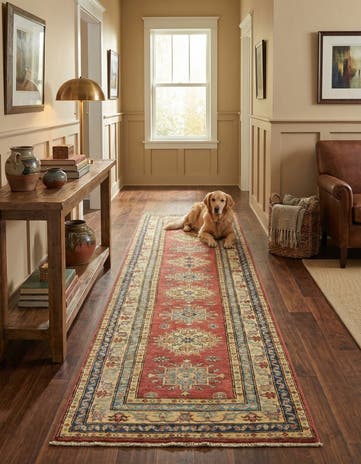 2' 7 x 10' 2 Hand Knotted Kazak Oriental Runner Rug