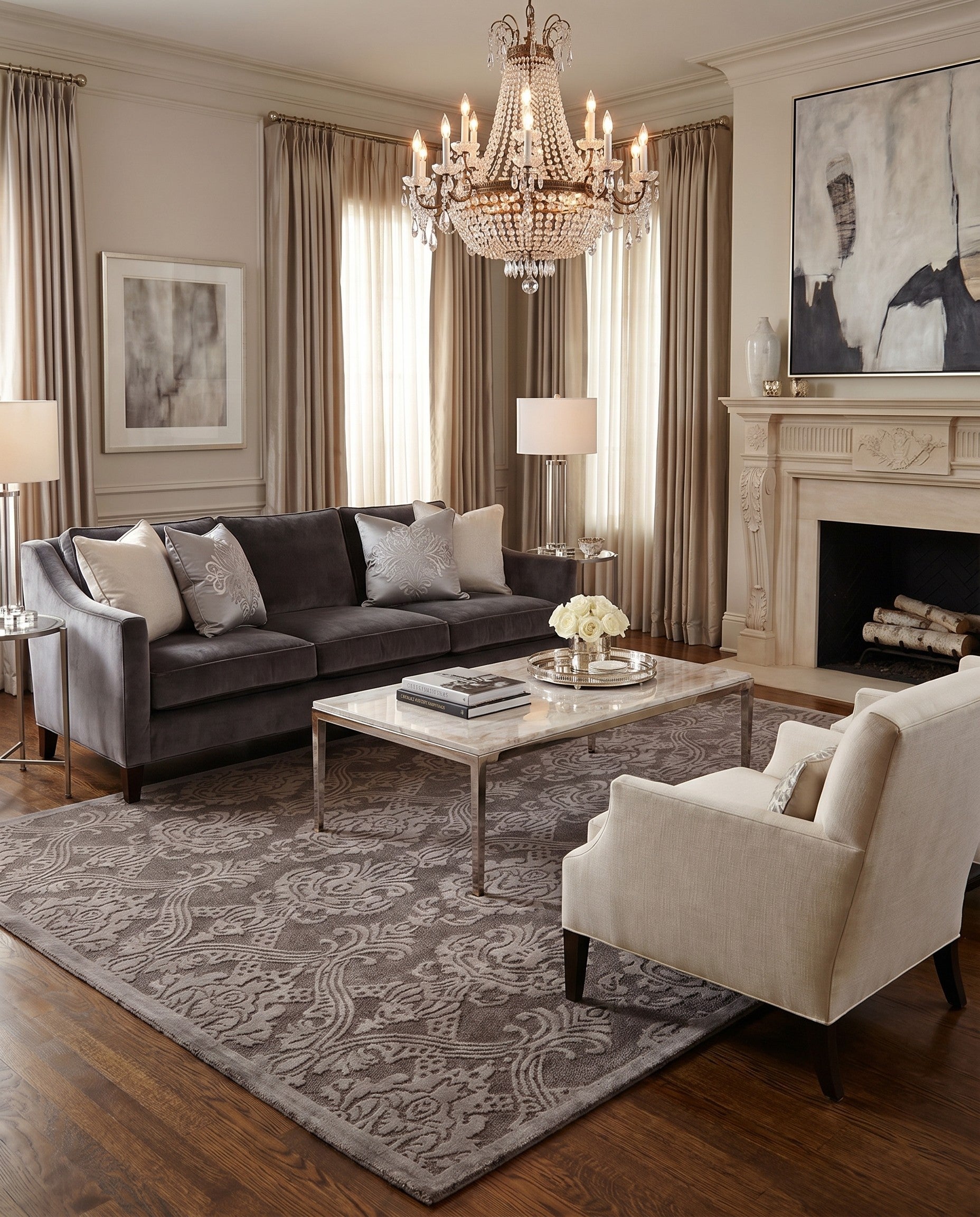 6' 8 x 9' 10 Hand Knotted Darya Wool Rug