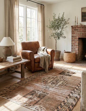 3' 9 x 6' Hand Knotted Ultra Vintage Persian Wool Rug