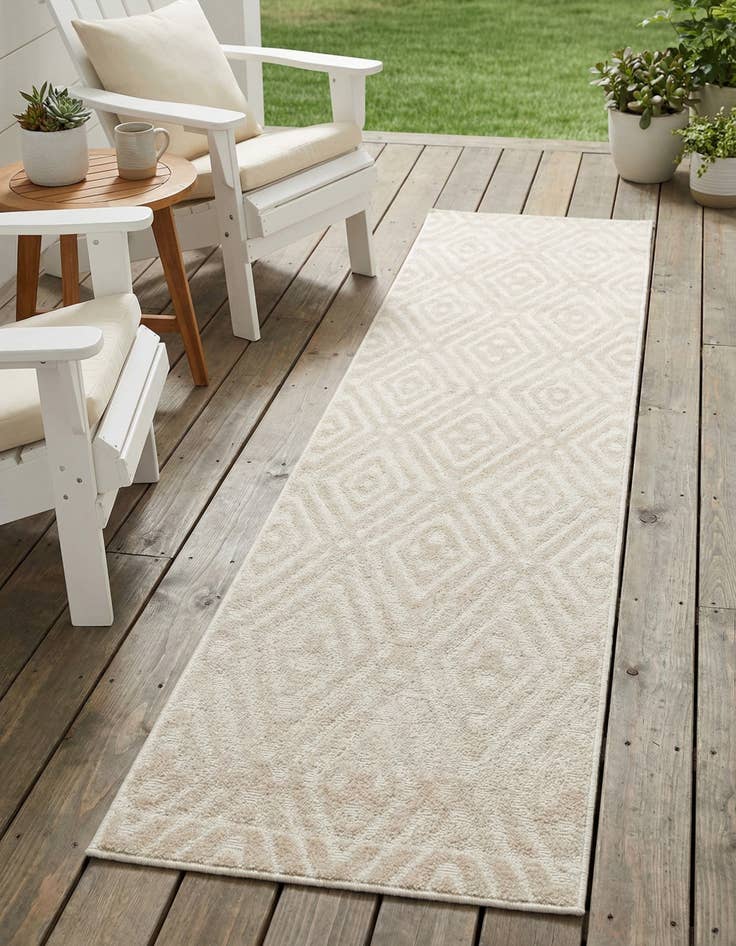 Detail image of 2' x 8'  Washable Sabrina Soto Ella Indoor / Outdoor Runner Rug