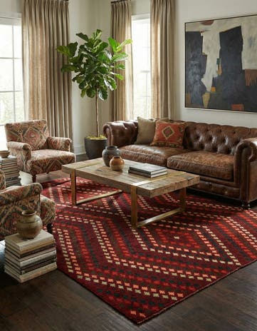 6' 9 x 9' 2 Hand Knotted Balouch Wool Rug