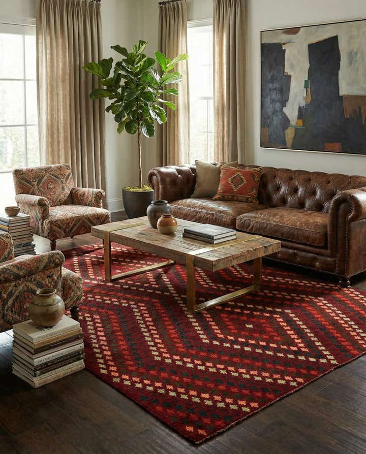 6' 9 x 9' 2 Hand Knotted Balouch Wool Rug