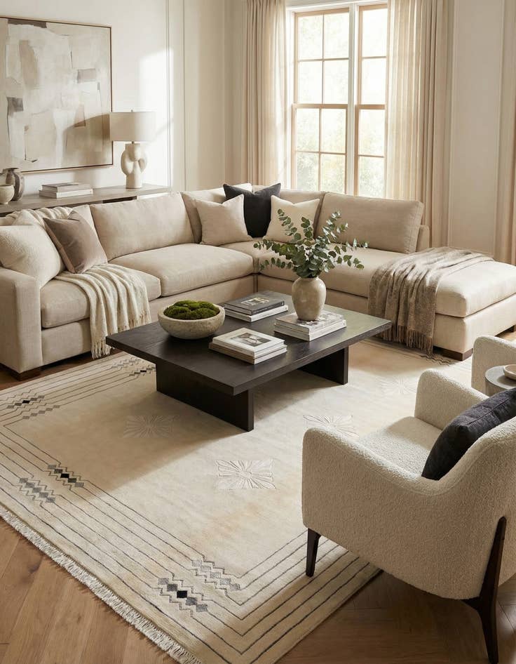 Detail image of 8' 2 x 11' 4  Hand Knotted Darya Wool Rug