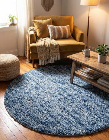 5' x 5' Athena Shag Round Rug