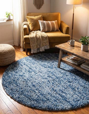 5' x 5' Athena Shag Round Rug
